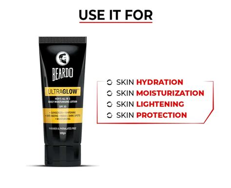 Buy BEARDO ULTRAGLOW ALL IN 1 MENS FACE LOTION - 100 GM Online & Get ...
