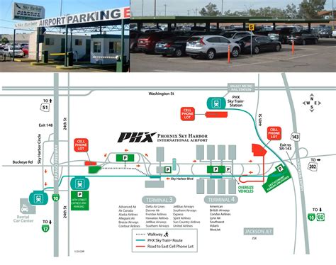Long / Short term parking at Sky Harbor Airport Phoenix PHX