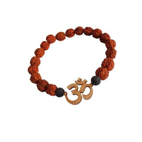 Buy RICH AND FAMOUS Mahadev Shiva Om Rudraksha Lava Stone Beads ...