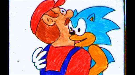 Mario and Sonic kiss - YouTube