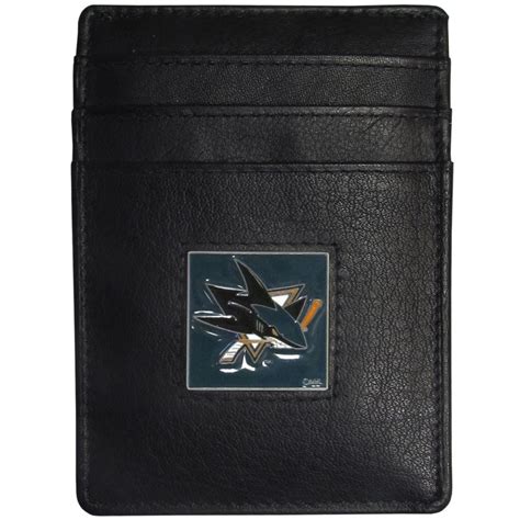 NHL San Jose Sharks Leather Money Clip/Cardholder : Amazon.in: Sports ...