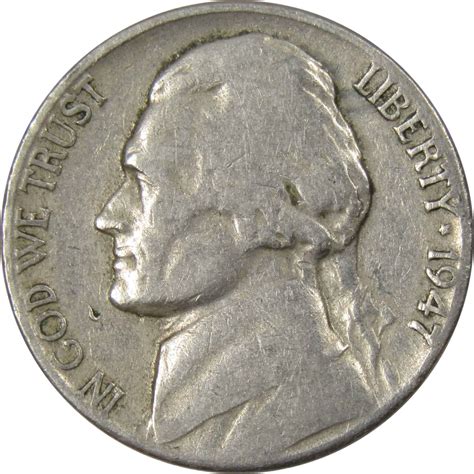1947 nickel value: are "D", "S", No mint mark worth money?