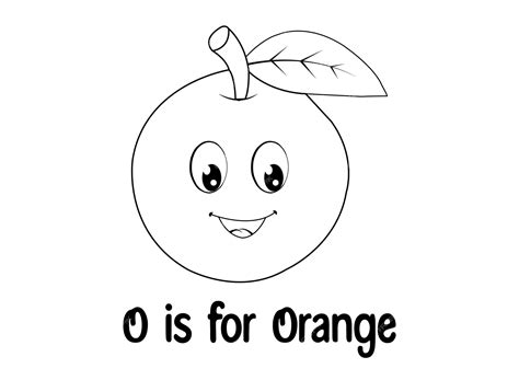 Orange Colouring Pages