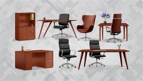 Modern office setup featuring wooden furniture and greenery | Premium ...