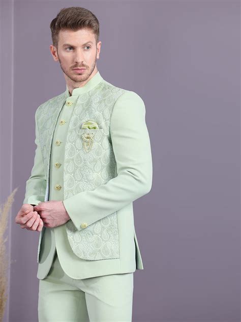 Jodhpuri Suit with Zari Embroidery Jacket – Essas Club