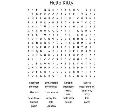 Image result for Word Search Printable Hello