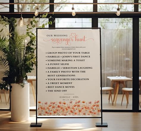 Editable Peach Fuzz Meadow Wildflower Watercolor Wedding Photo ...