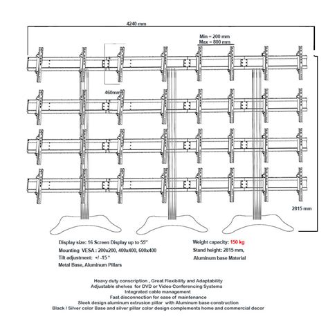 Modular Video Wall stand 16 - Rife Technologies