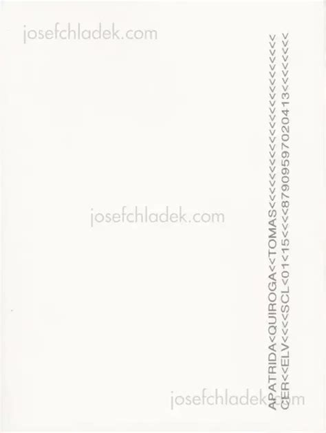 Tomás Quiroga - Apátrida, Ediciones La Visita, 2014, Santiago de Chile ...