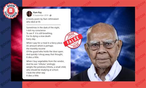 Fact Check: Viral Poem Falsely Attributed to Late Ram Jethmalani
