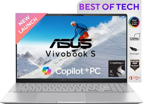 ASUS Vivobook S15,Snapdragon X Plus,Copilot+ AI PC(Qualcomm Adreno iGPU ...