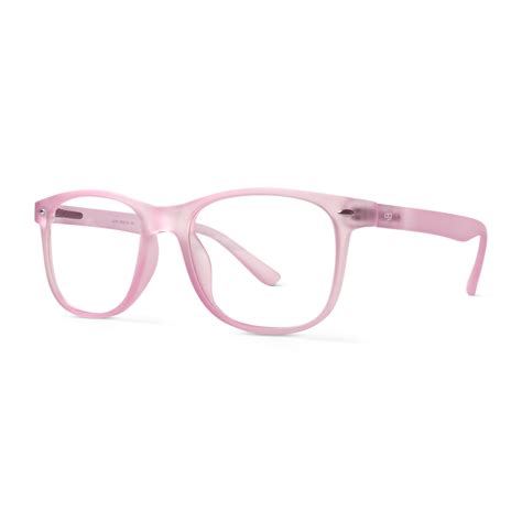 Buy Peony Pink Wayfarer Blue Screen Glasses-Woggles
