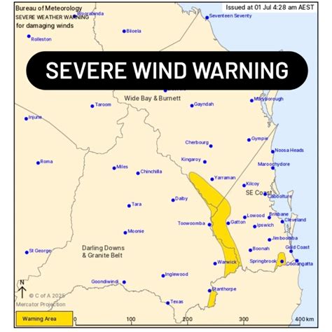 Springbrook - Severe Weather Warning for DAMAGING WINDS For people in ...