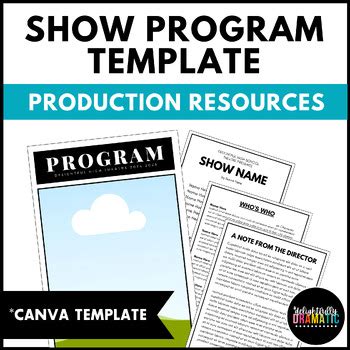 Theater Program Template 的图像结果