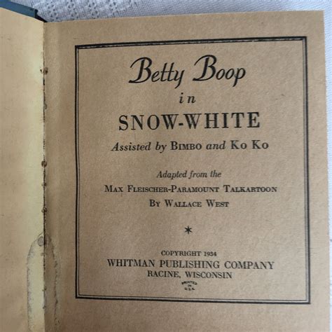 Betty Boop in Snow White Assisted by Bimbo and Ko Ko de Fleischer, Max ...