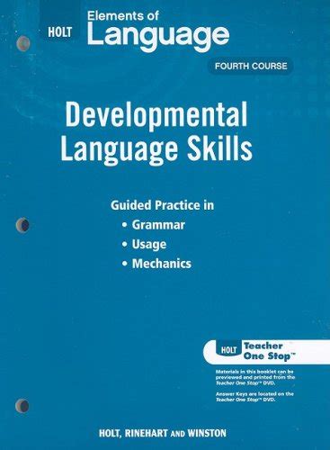 Elements of Language, Grade 10 Developmental Language Skills: Holt ...