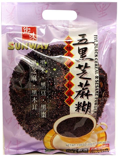 Buy Sunway Five Black Cereal & Sesame Powder 12.6oz x 2pack Online at ...