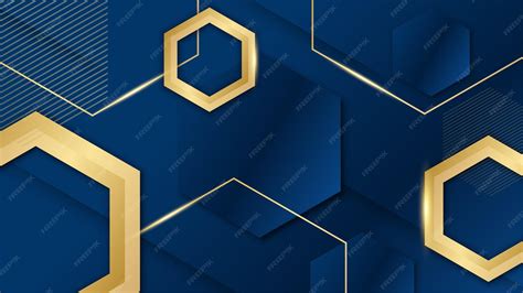 Premium Vector | Abstract dark blue and gold luxury background