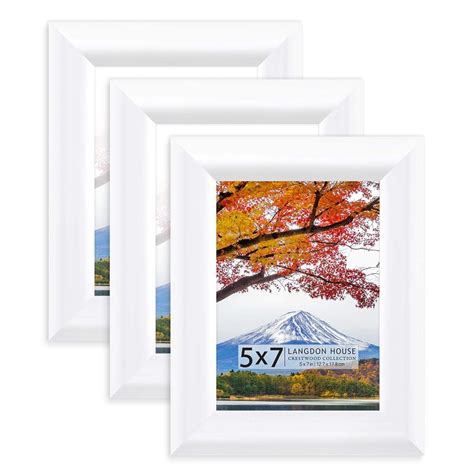 Langdon House 5x7 Picture Frames, Solid Wood 5 x 7 Picture Frame, 5 by ...