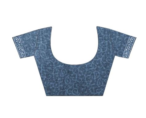 Indigo Dabu Hand Block Print Cotton Saree - Handcrafted block printing ...