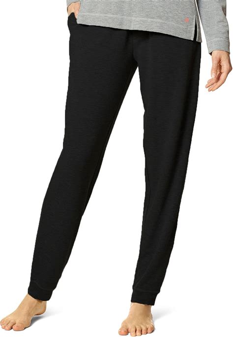 HUE Women's Solid French Terry Cuffed Long Lounge Pant with Pockets ...