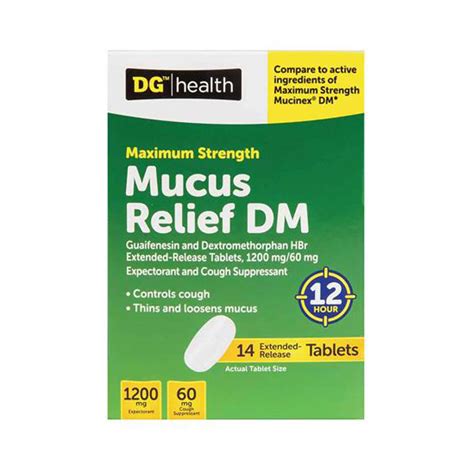 Buy DG Health Mucus Relief DM Maximum Strength Tablets, 14 ct from ...