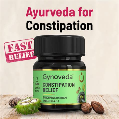 Gynoveda Constipation Fast Relief Ayurvedic Tablets with Haritaki ...