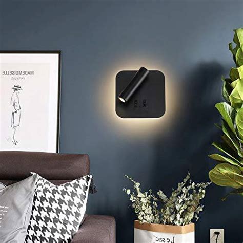 Reading Black SQUARE 3W 6W Strip light bedroom Study living room Sconce ...