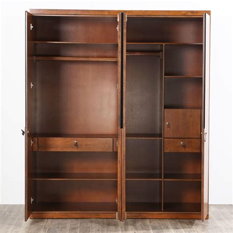 Buy Harmony Textured Four-Door Wardrobe - Brown from Home Centre at ...