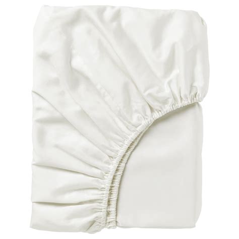 NATTJASMIN fitted sheet, white, 160x200 cm (63x79") - IKEA