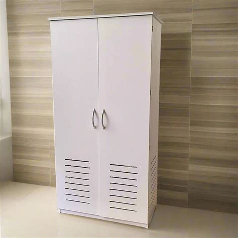 Floor Standing PVC MOP / Janitor Shelf Bathroom Accessories Storage Wa ...