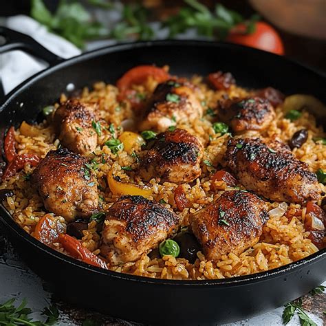 Easy One Pot Caribbean Jerk Chicken & Rice Meal