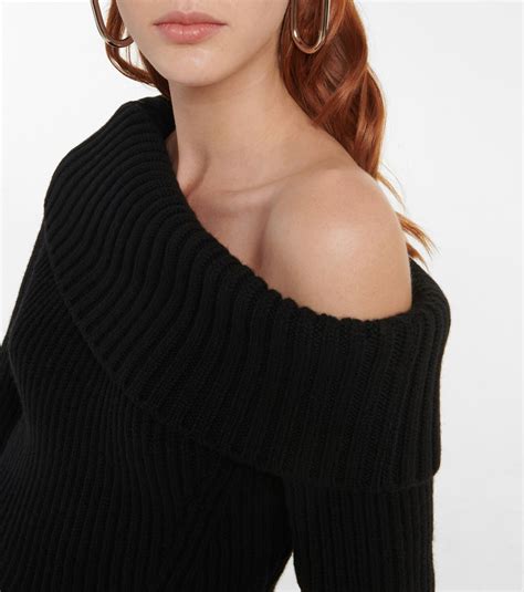 Alexander McQueen - One-shoulder wool and cashmere sweater Alexander ...