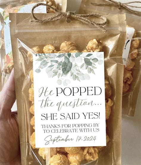 Engagement Party Gifts He Popped the Question Greenery Bridal Shower ...