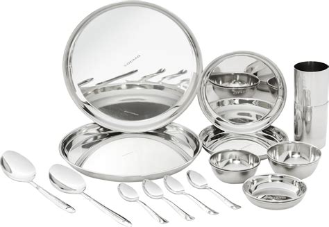Neelam Stainless Steel Premium 151 pc Wedding Dinner Set : Amazon.in ...