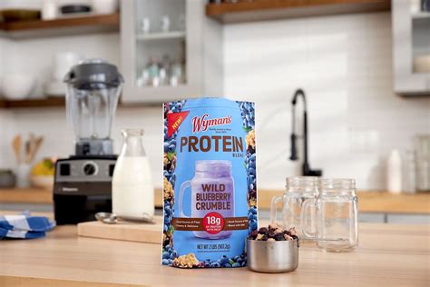 Wyman’s Protein Blend, Wild Blueberry Crumble, 2lb Bag (Frozen ...
