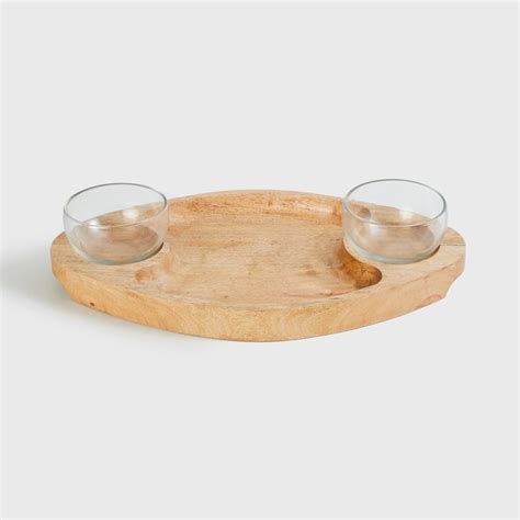 Buy Mirage 3Pcs Wood Chip and Dip Set from Home Centre at just INR 1499.0