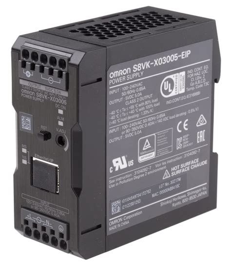 S8VK-X03005-EIP Omron | Omron S8VK-X Switched Mode DIN Rail Power ...