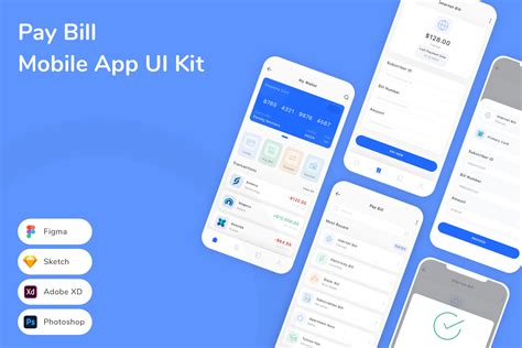 Pay Bill Mobile App UI Kit | UI Kits and Libraries ~ Creative Market