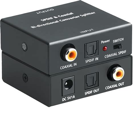 Tobo Digital 2-Way Audio Converter Optical SPDIF Toslink to Coaxial and ...