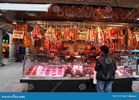 Spanish Butcher Store editorial stock photo. Image of delicacy - 21131138