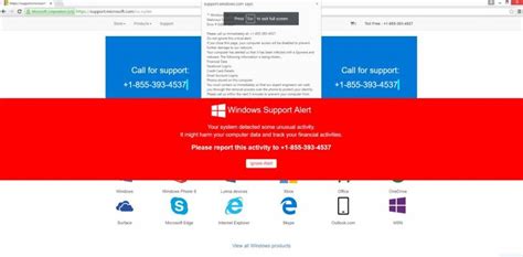 Image result for Microsoft Scam On Computer Screen