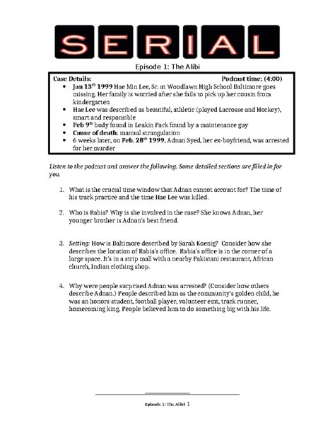 Serial Episode 1 的图像结果