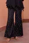 Buy Black Satin Beads, Gota Patti, Embroidery Collared Khwab Marodi Top ...