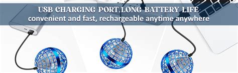Wembley Flying Toys Flying Sensor Spinner Orb Ball Toy USB Rechargeable ...