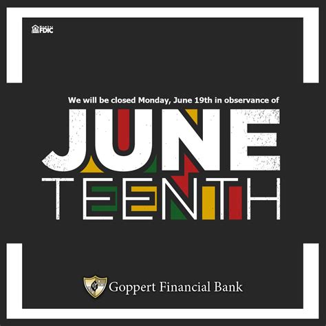 Goppert Financial Bank on LinkedIn: We will be closed Wednesday, June ...