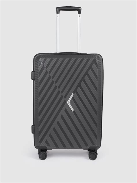 Aristocrat Unisex Black Solid 360 Degree Rotation Medium Hard Trolley ...