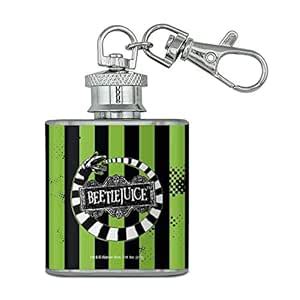 Beetlejuice Beetle Worm Stainless Steel 1oz Mini Flask Key Chain ...