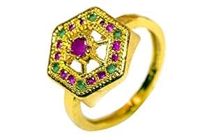 Inka Women's Fashion Luxurious Hexagon Ring : Amazon.in: Fashion