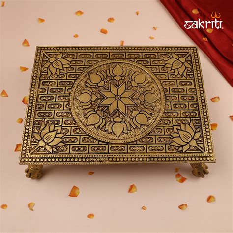 BRASS RECTANGLE TABLE – Sacred Needs